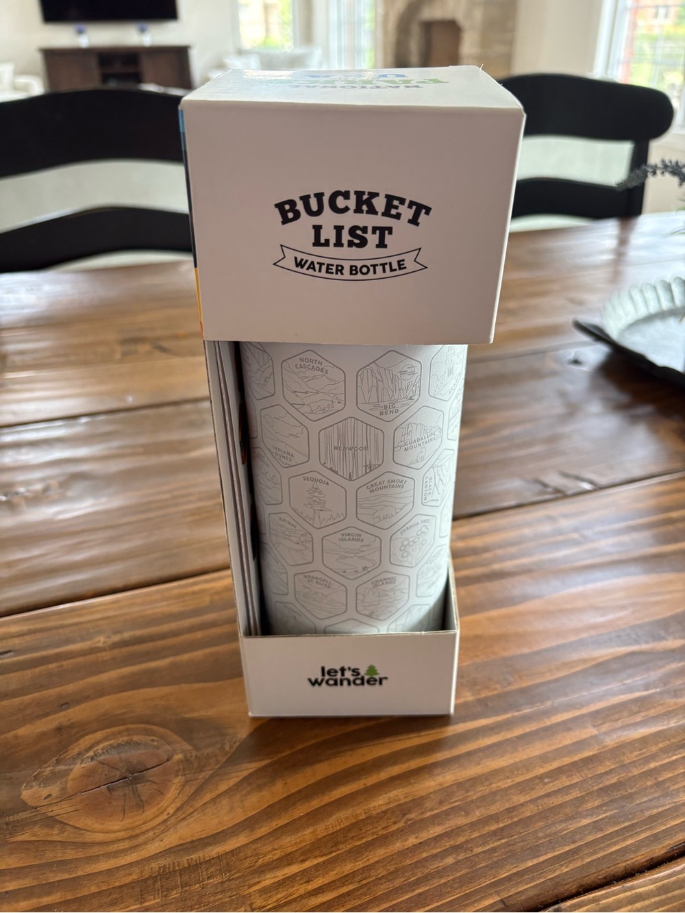 Bucket List Water Bottle — White